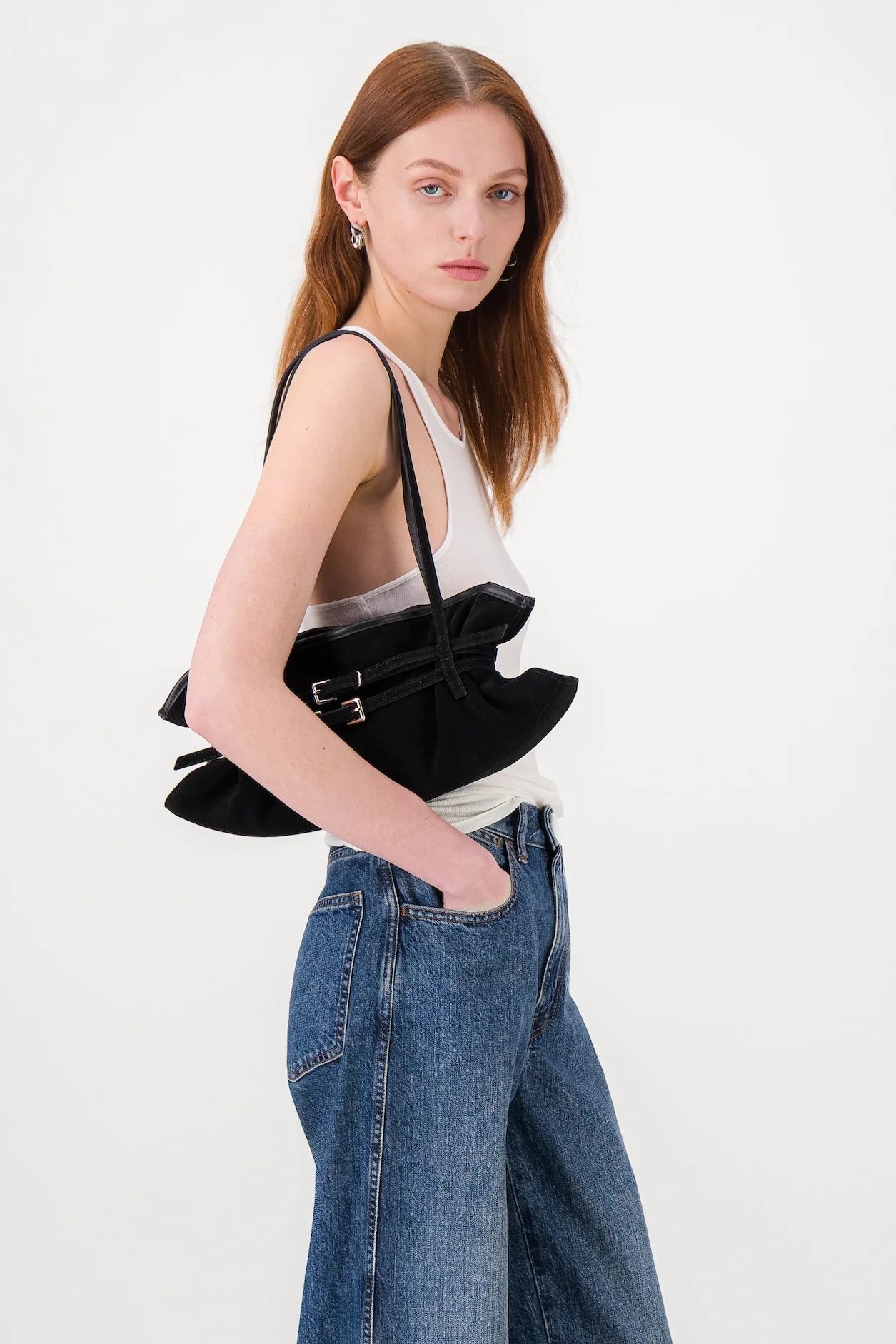 Sidney black suede bag - Image 4